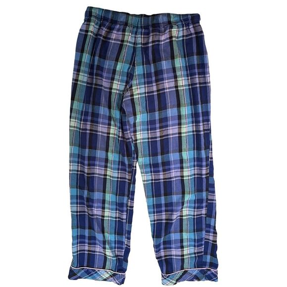 Victoria's Secret Plaid Flannel Pajama Pants – Blue/Purple – Size S/P (Short) - Picture 5 of 8